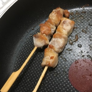 フライパンで焼き鳥